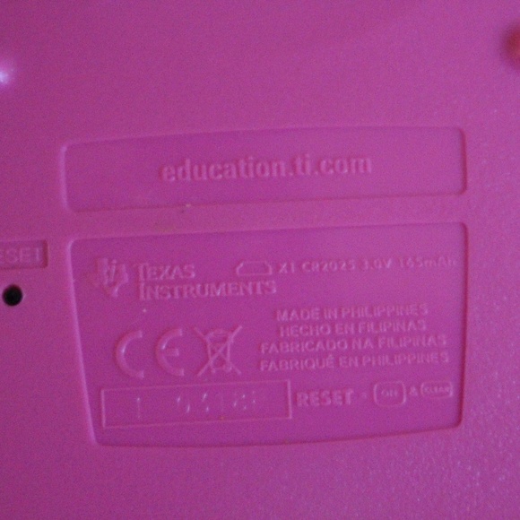Texas Instruments,  TI- 30X  IIS  pink calculator - Picture 7 of 9